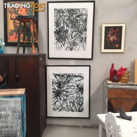 Black and white framed art