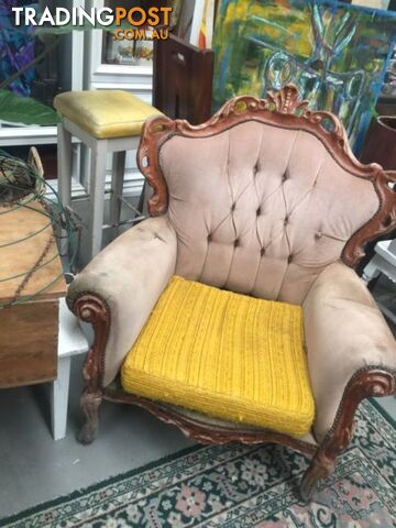 L v antique armchair