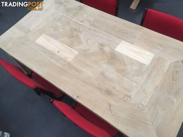 European oak parquet creative table