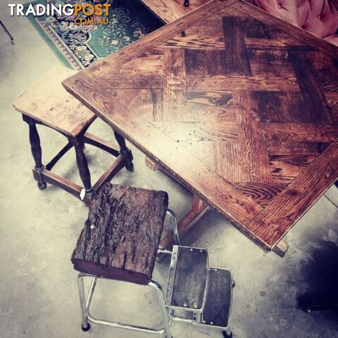 Rustic oak PARQUET dining table