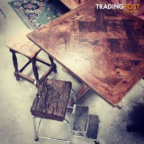 Rustic oak PARQUET dining table