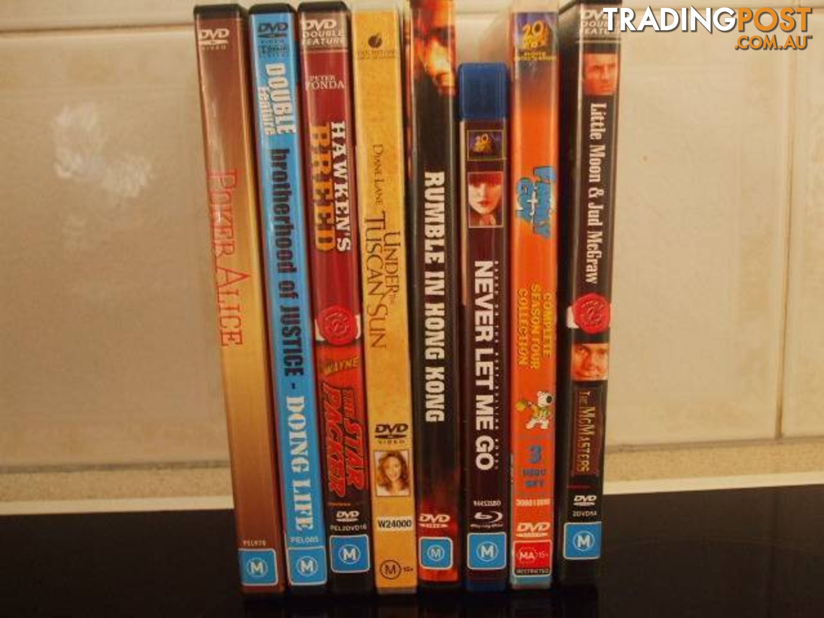 Eight M Rating DVD's (Good Condition)