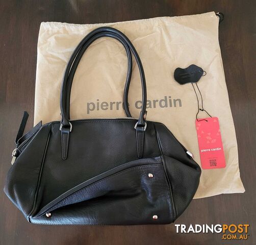 Pierre Cardin Black Leather Handbag - brand new