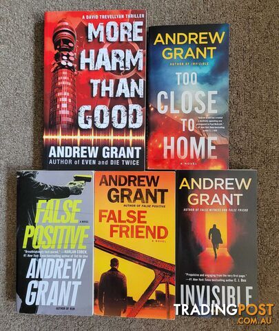 Andrew Grant Books - $4 each or all 5 for $15 - great holiday reading