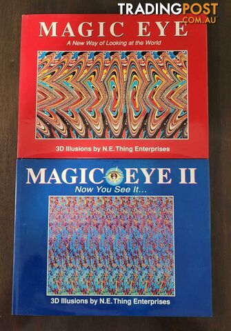 Magic Eye Books 1 and 2 - like new - great holiday fun