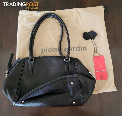 Pierre Cardin Black Leather Handbag - brand new