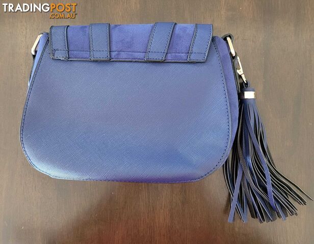 Colette Blue Suede-like Handbag