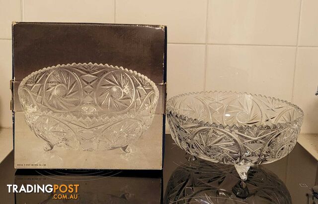 Crystal Footed Bowl 24cm - brand new - great gift idea