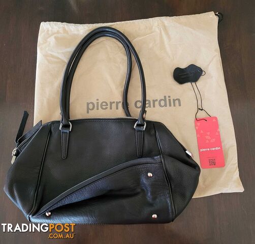 Pierre Cardin Black Leather Handbag - brand new