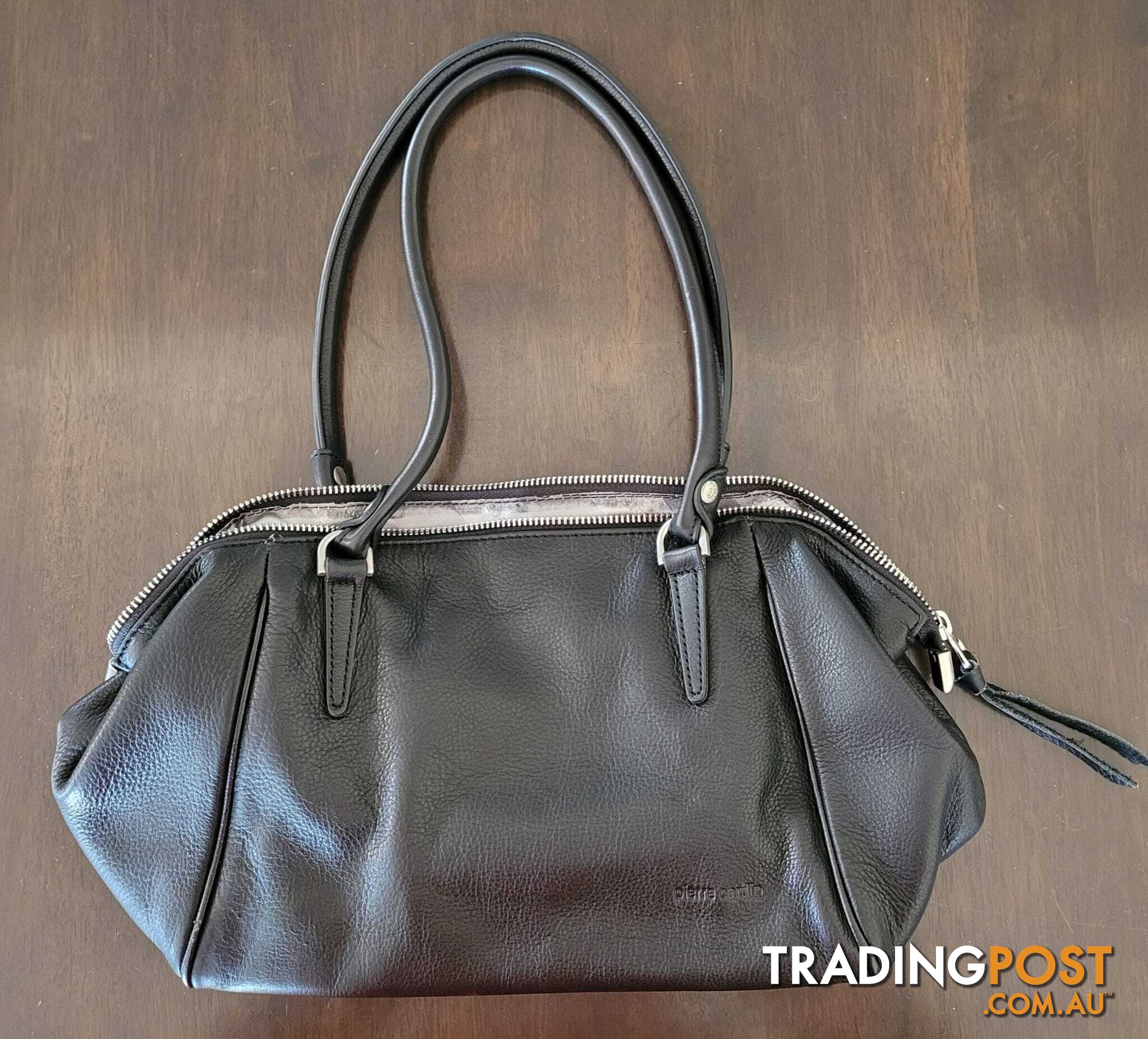 Pierre Cardin Black Leather Handbag - brand new