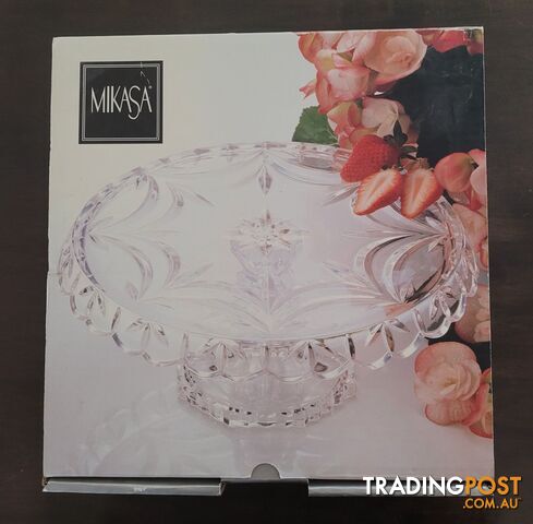 Mikasa Footed Cake Plate - brand new - great gift idea