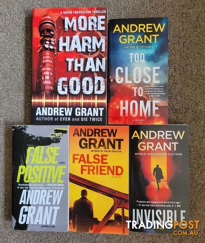 Andrew Grant Books - $4 each or all 5 for $15 - great holiday reading