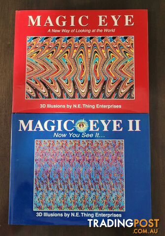 Magic Eye Books 1 and 2 - like new - great holiday fun