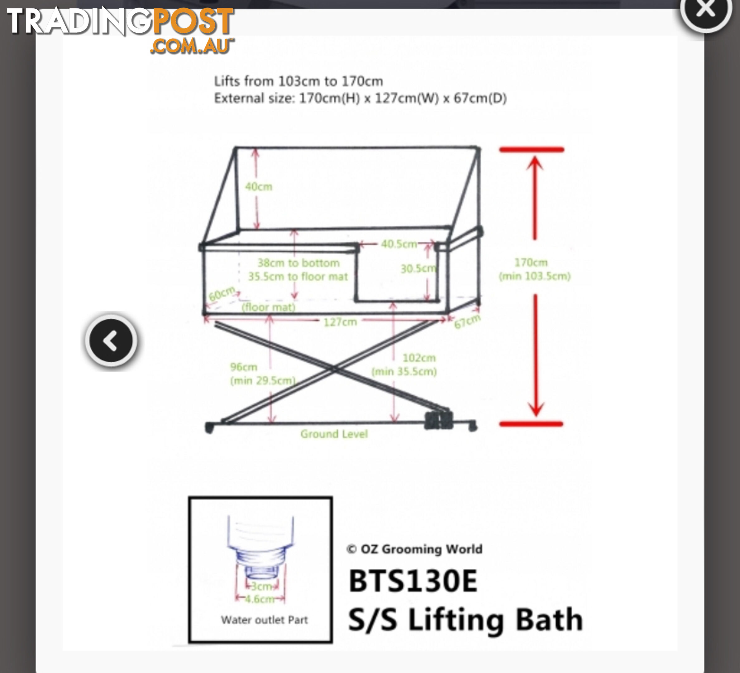 Pet grooming bath tub + table