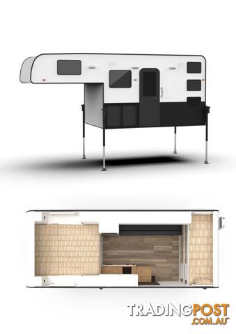 SCTP35 - 35M SLIDE ON TRUCK CAMPER GEN 2 - BUNKS VERSION