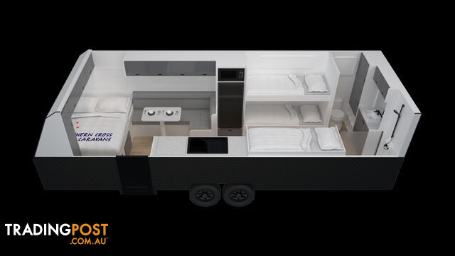 HOME GROWN 22`6 TRIPLE BUNK FAMILY SEMI OFF ROAD