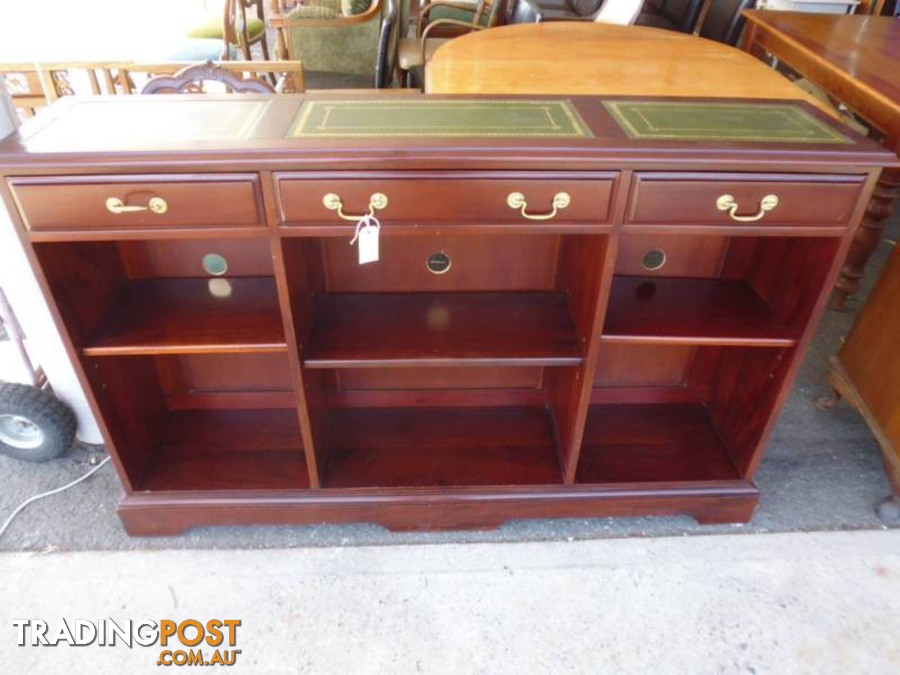 Hall Table, Leather Top, Mahogany, 369970