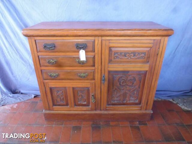 Sideboard, Kauri Pine, with Carving, 368104