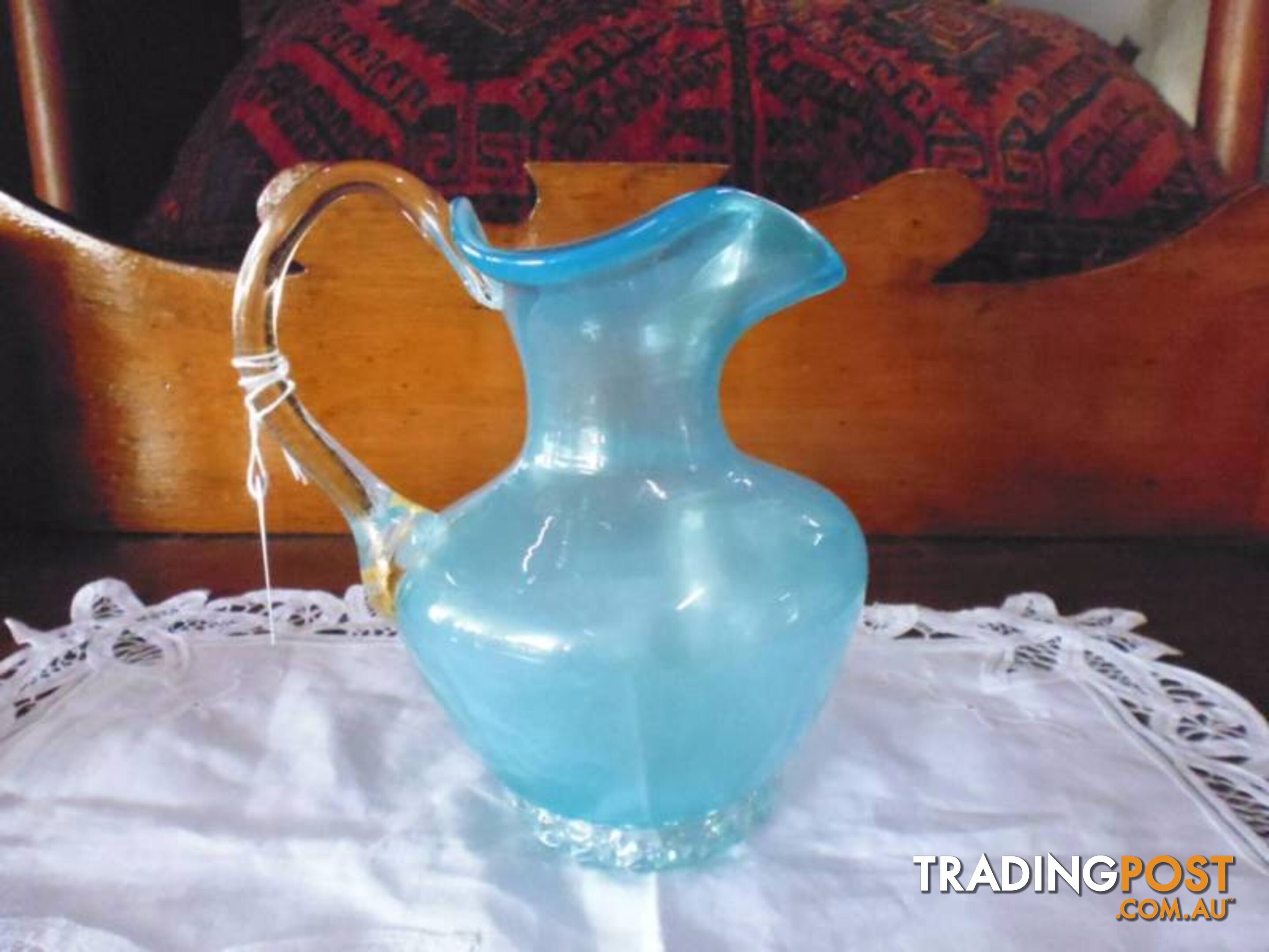 Blue Blown Glass Jug, 369566