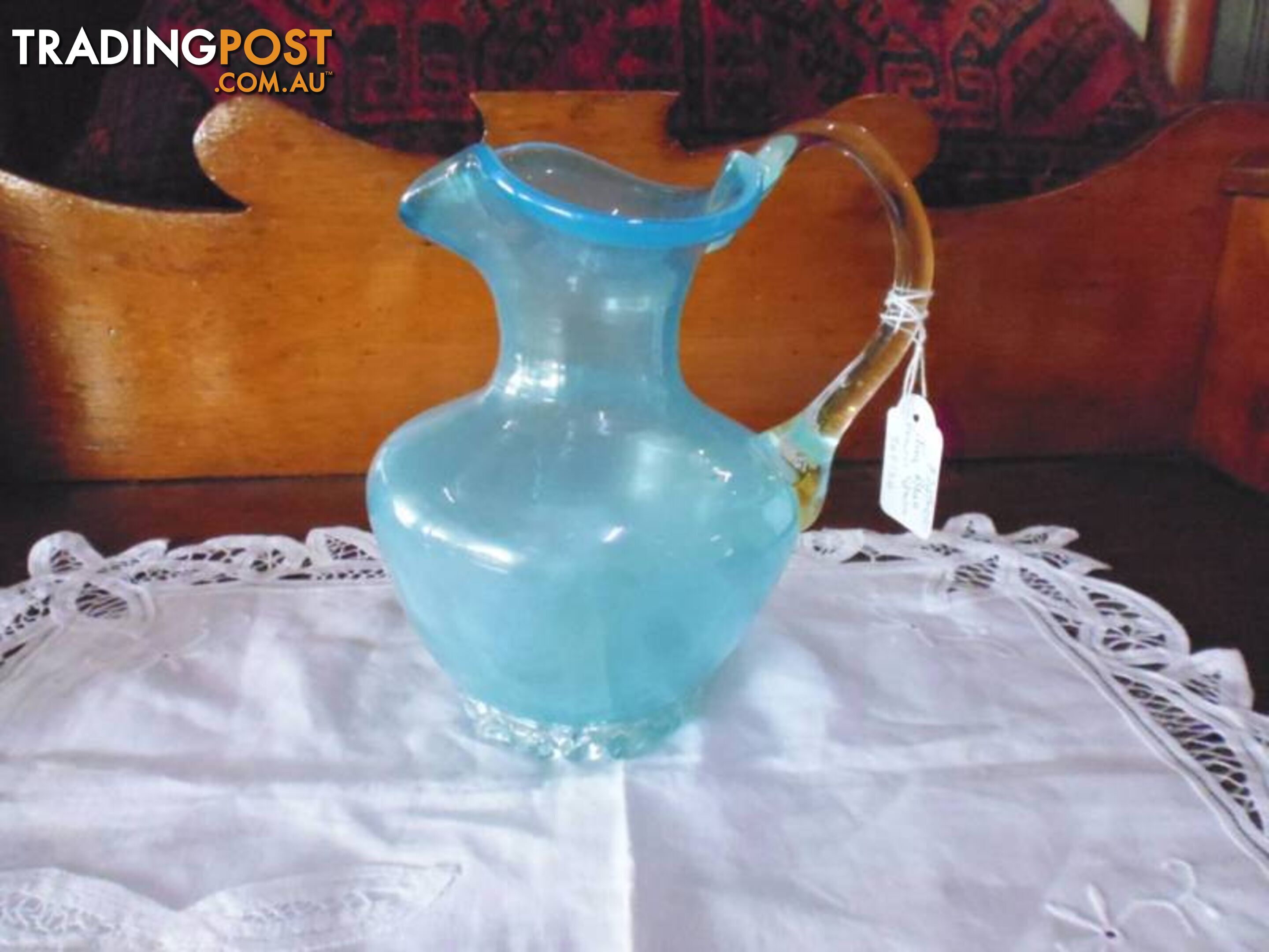 Blue Blown Glass Jug, 369566