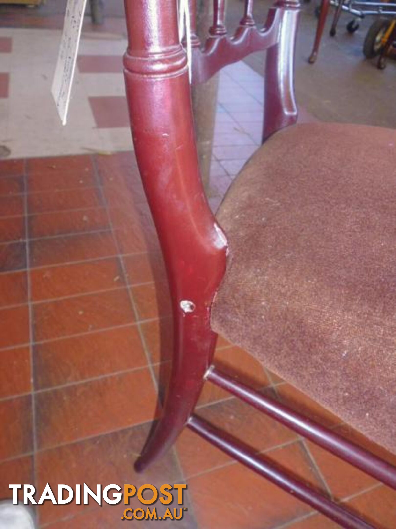 Chairs x 4, Spindle Back Rosewood 364724