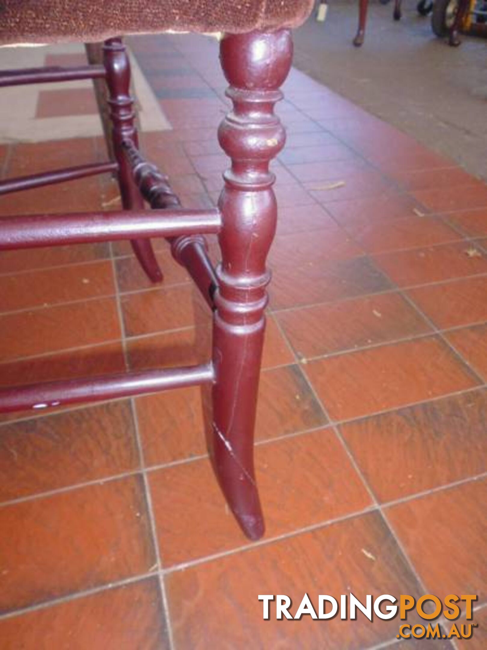 Chairs x 4, Spindle Back Rosewood 364724