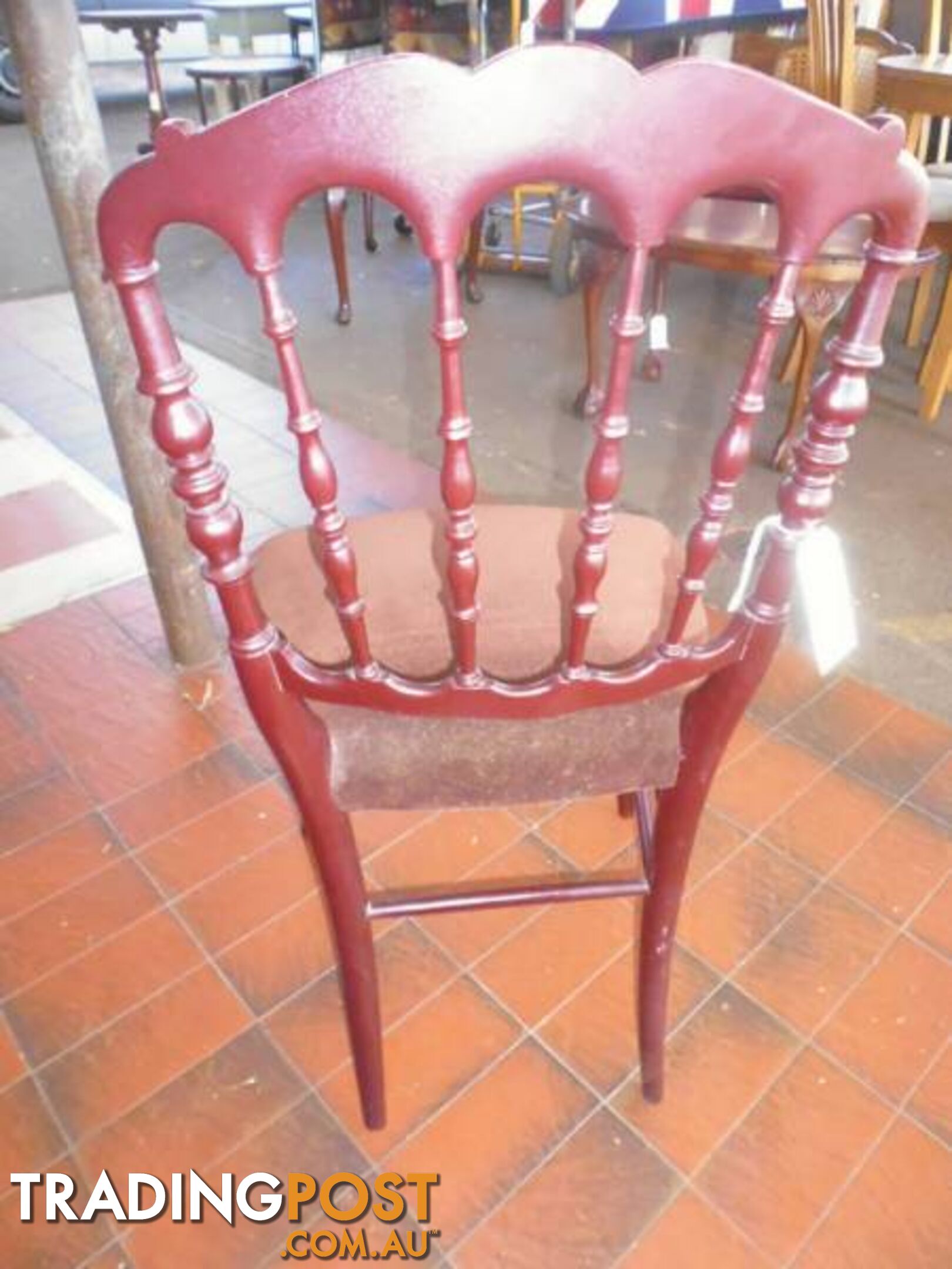 Chairs x 4, Spindle Back Rosewood 364724