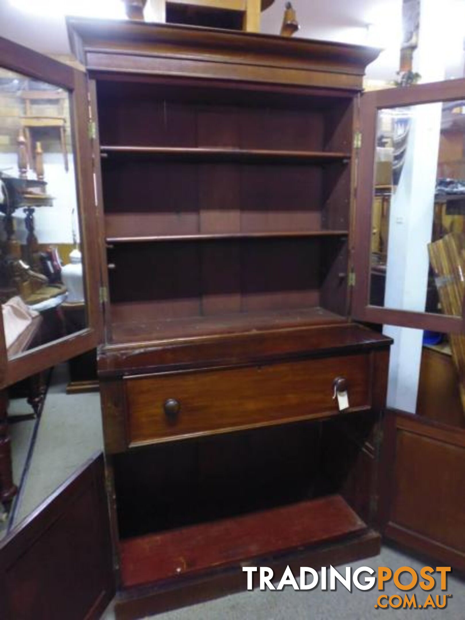 Bookcase, Secretaire, Victorian, 366394