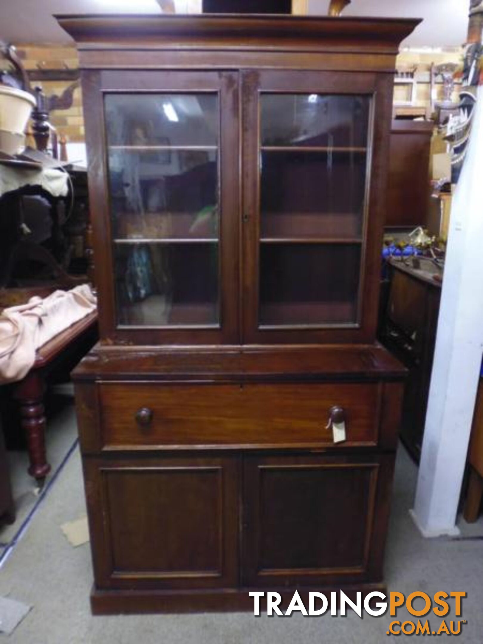 Bookcase, Secretaire, Victorian, 366394