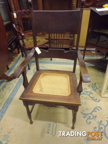 Chair Spindle Back Oak Cane Seat C1700 365313