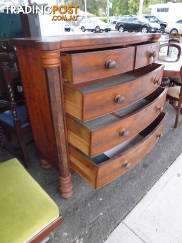 Chest of Drawers, Bow Front, Victorian, 368924