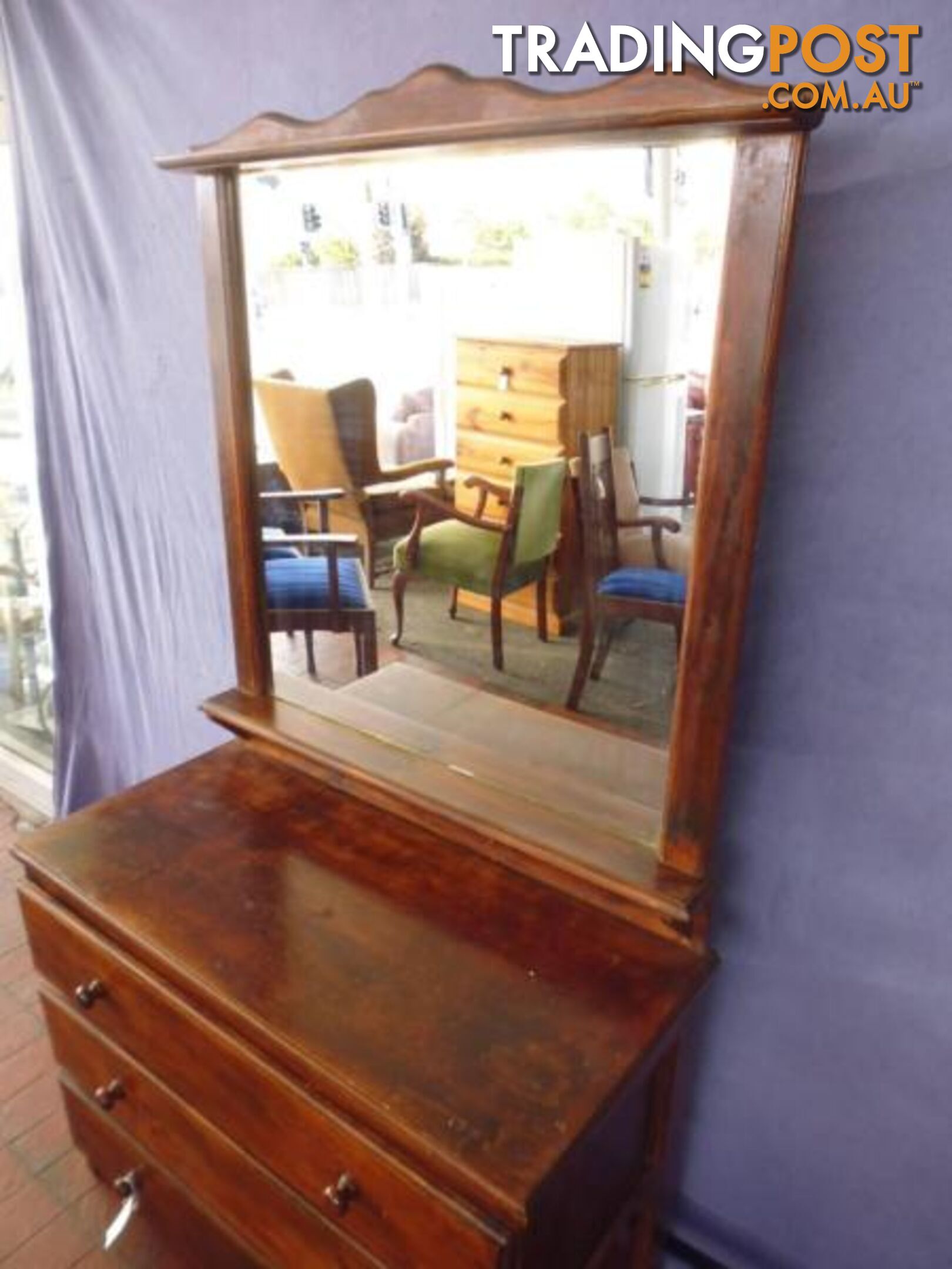 Pine, Chest of Drawers, with Mirror, 365804
