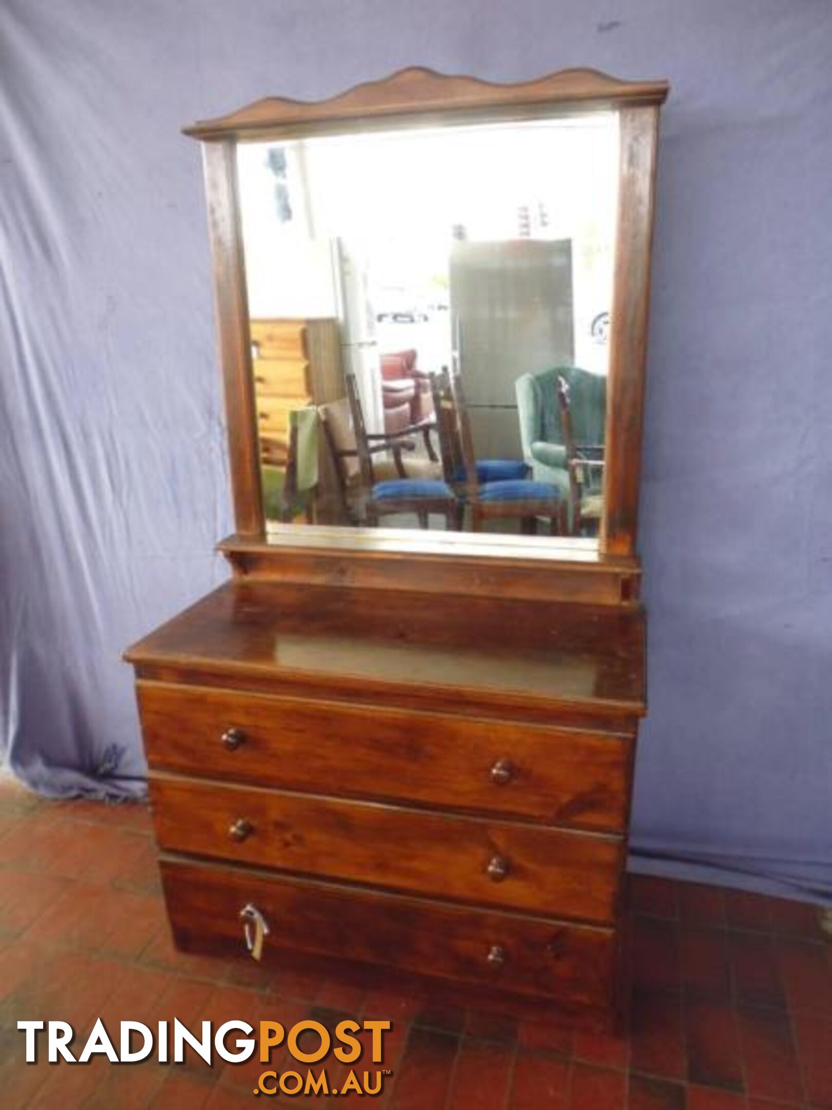 Pine, Chest of Drawers, with Mirror, 365804