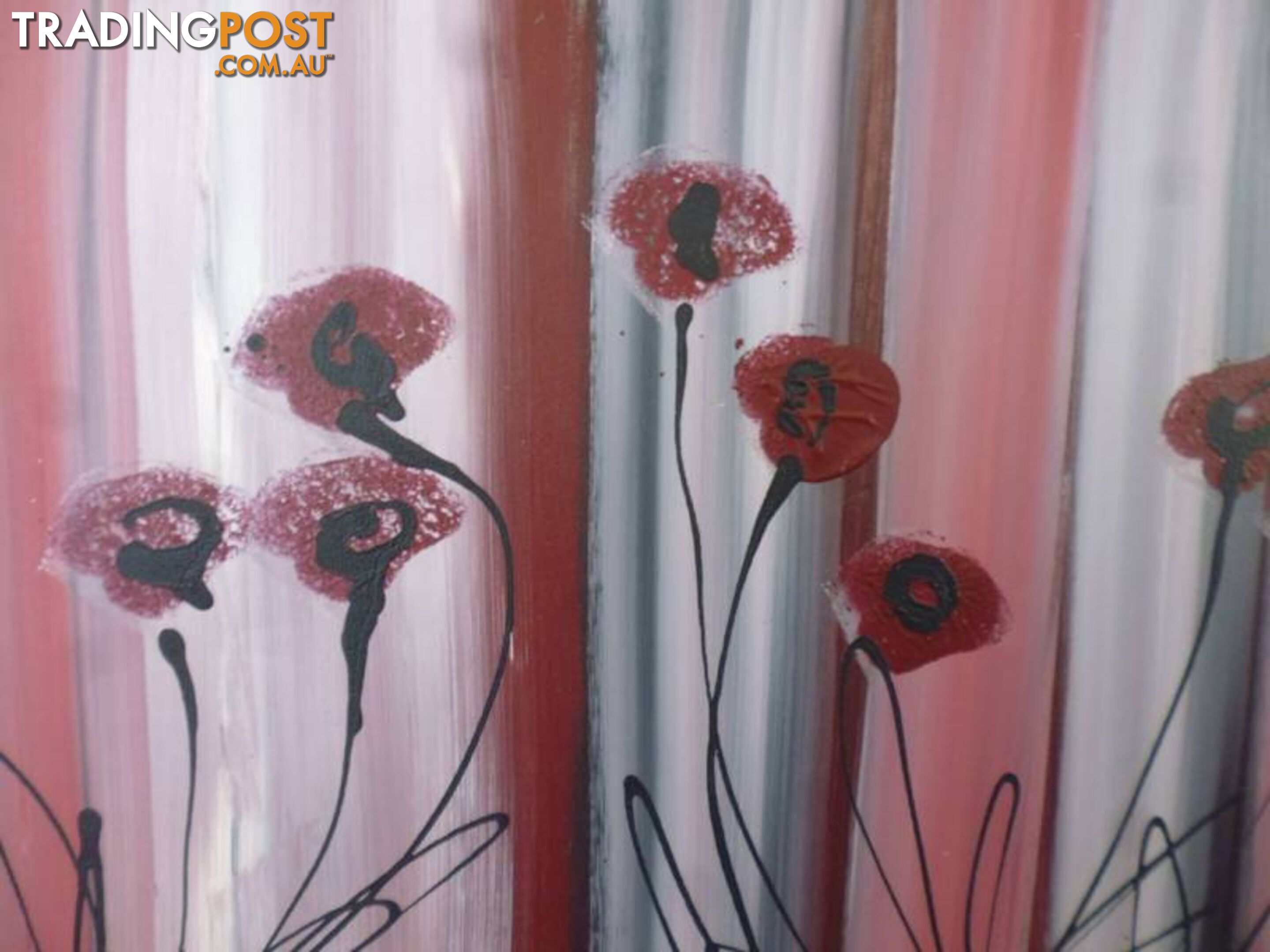 Pickerin Original Poppies 3 Piece Painting, 369761