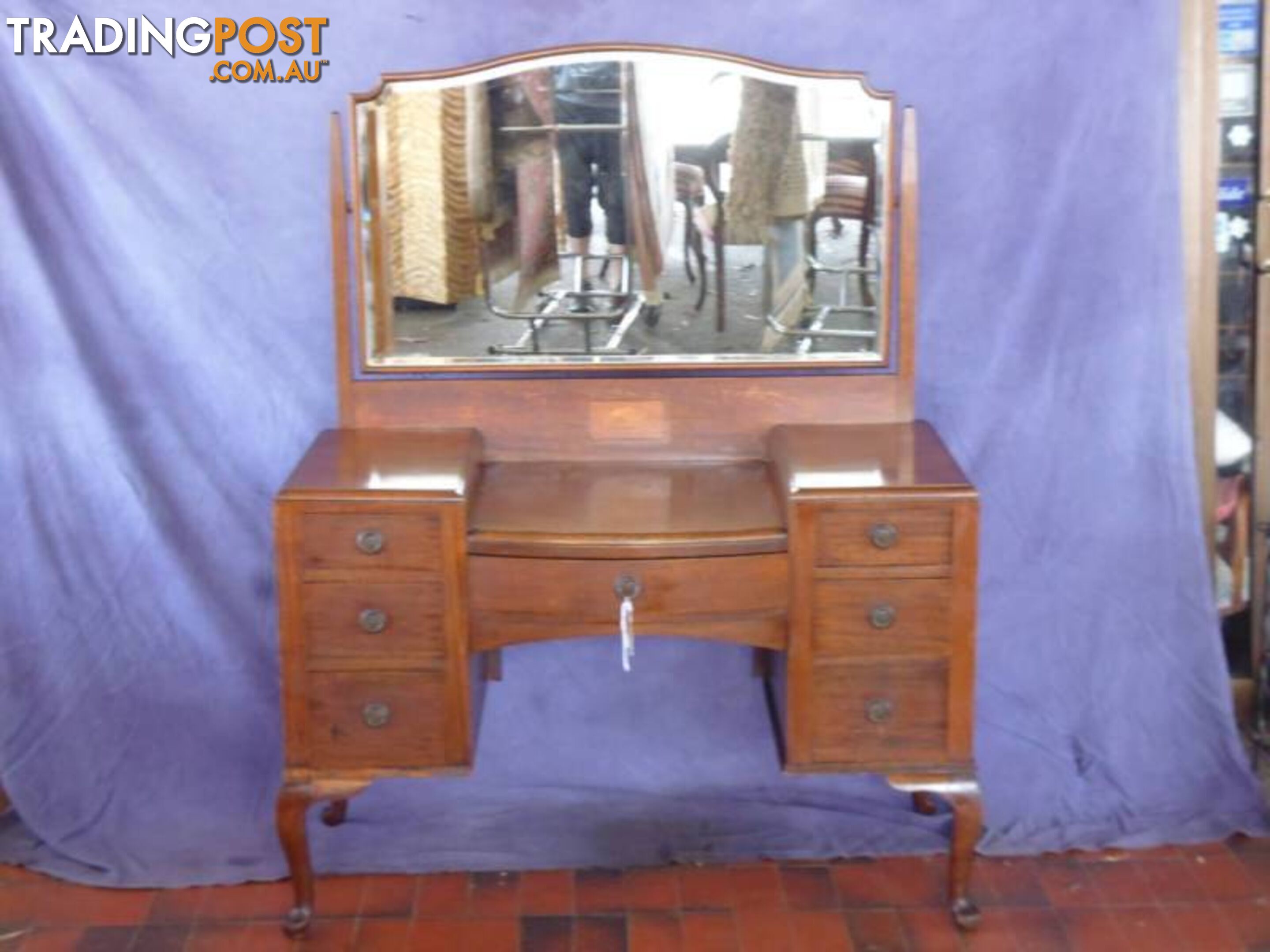 Dressing Table, Cabriole Legs, 7 Drawers, 365261