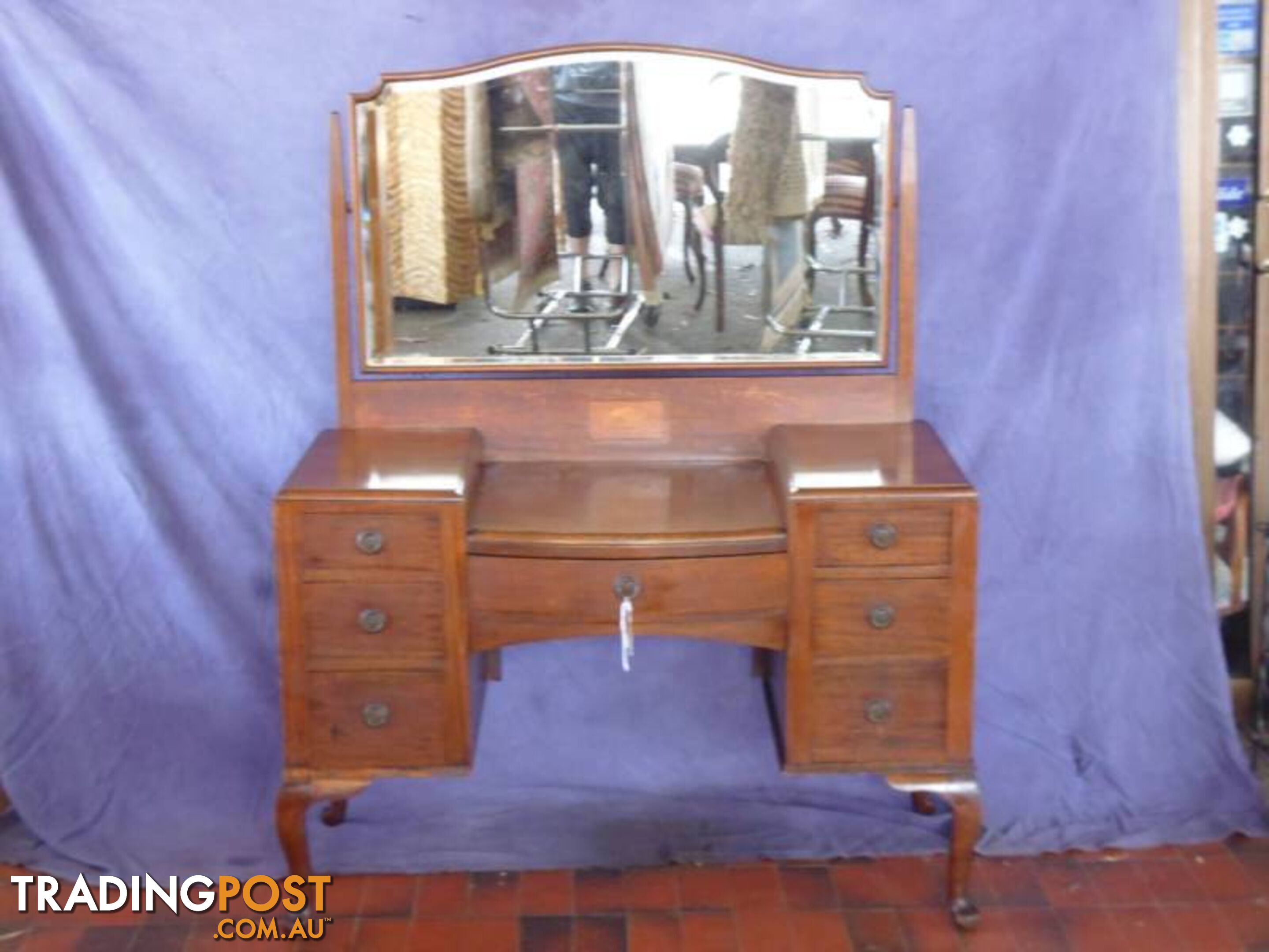 Dressing Table, Cabriole Legs, 7 Drawers, 365261