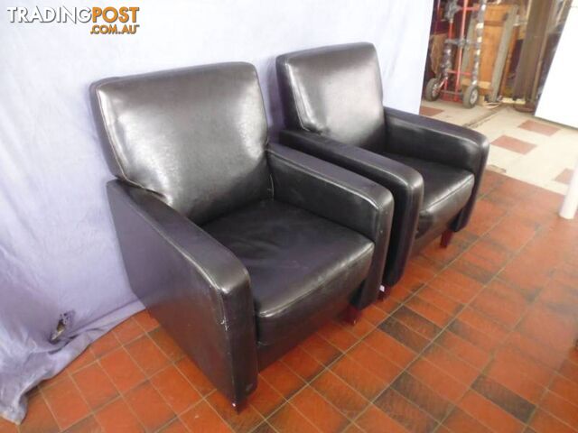 Chairs, 2, Black Leather, 368562