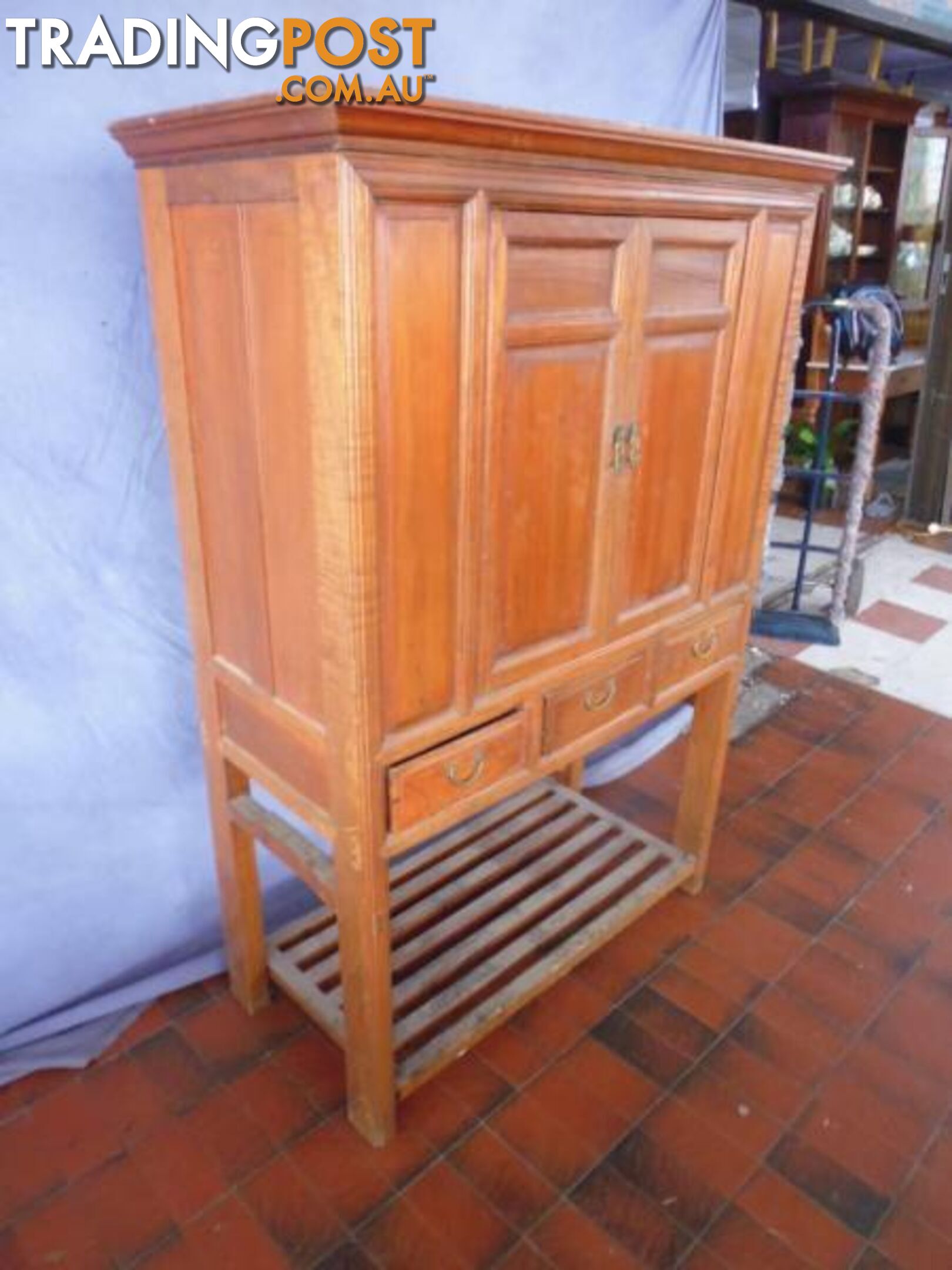 Cabinet, Chinese Rosewood, 2 Door, 3 Drawer, 368525