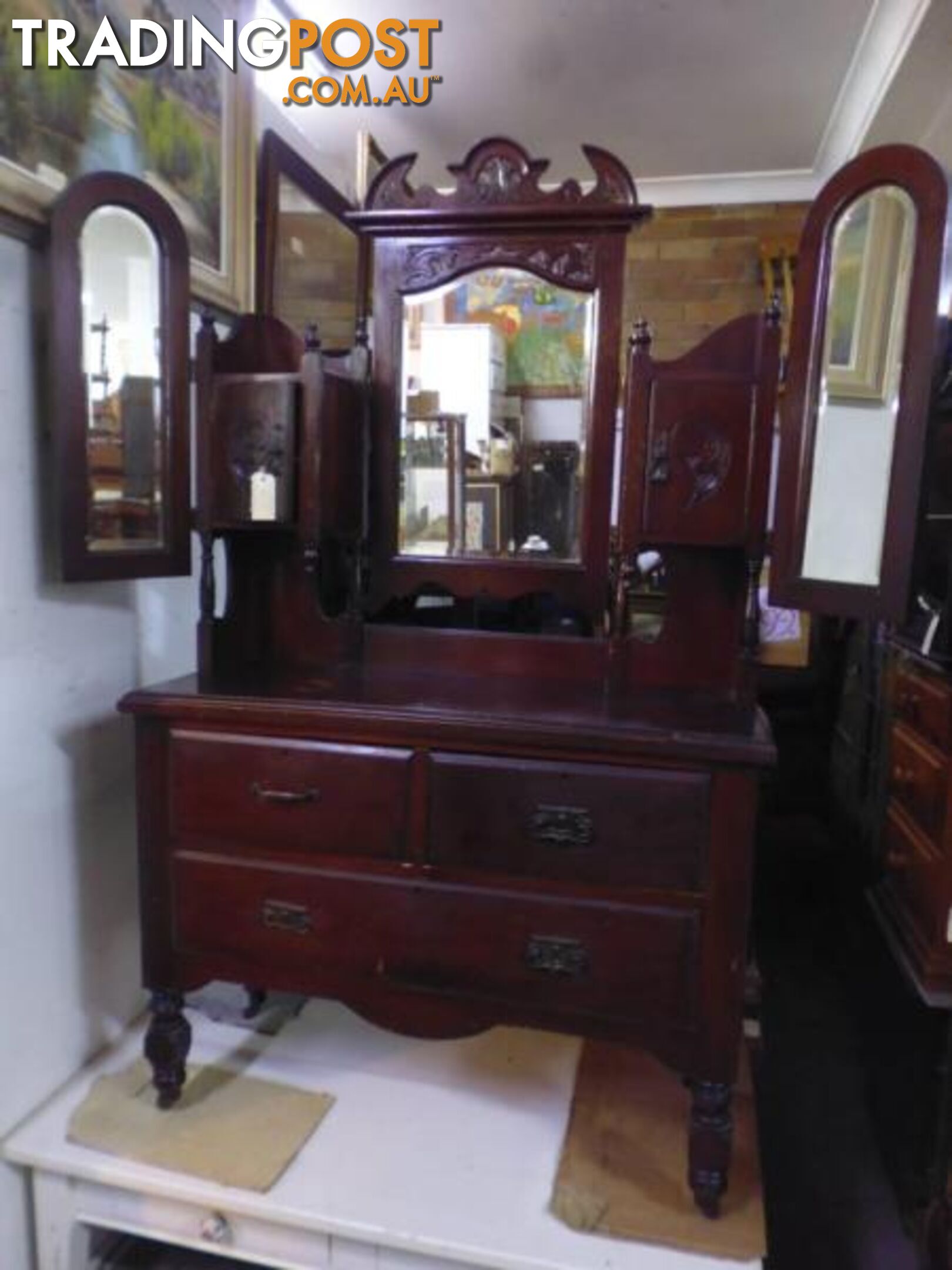 Wing Mirror, Kauri, Dressing Table, 367630