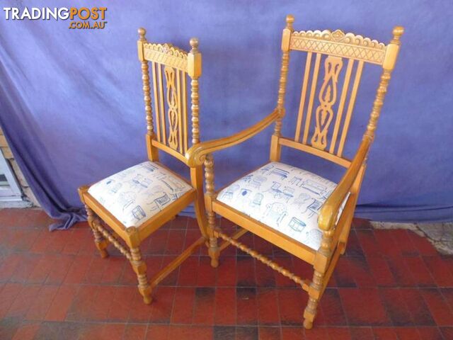 Chairs 6 Oak Jacobean Painted 366672