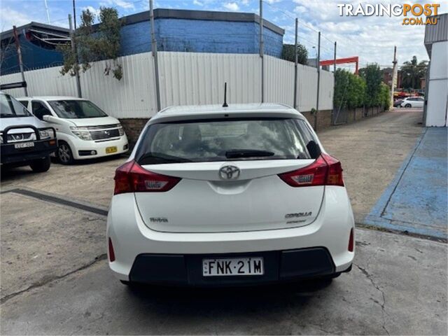 2012 TOYOTA COROLLA ASCENT ZRE182R 5D HATCHBACK