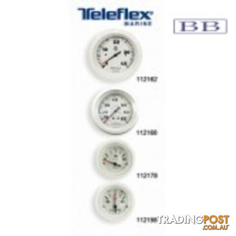White Domed Oil Pressure 0-80 psi