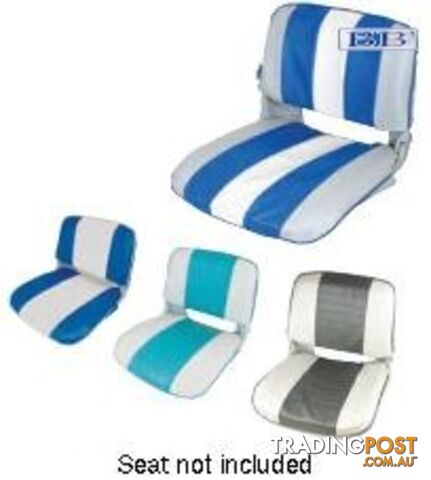 Boat Standard Skipper Cushion, Blue, Grey & White