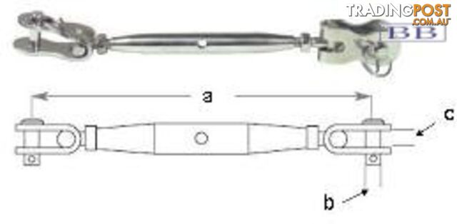 Turnbuckle Toggle - Toggle M10 Thread