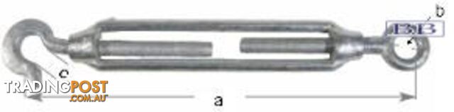 Turnbuckle Hook-Eye M12