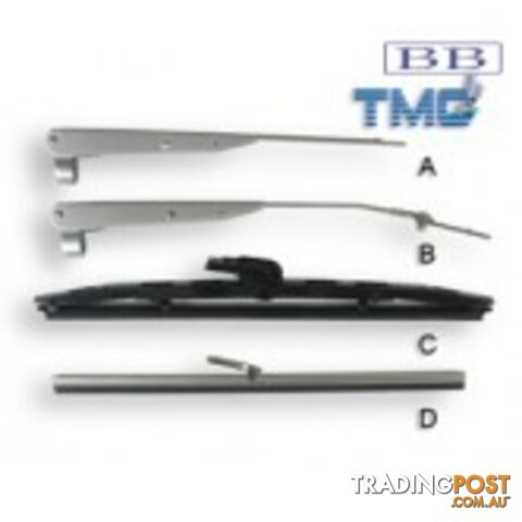Articulated Stainless Steel Wiper Arm, 320-400mm