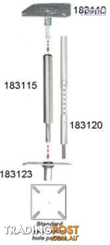 Marine Hi-Lo Boat Seat pedestal system sold in parts