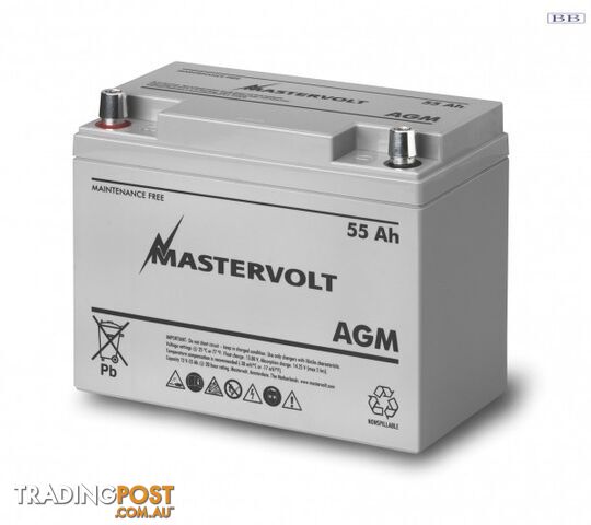 Marine Batteries Mastervolt AGM std 12v 55Ah battery