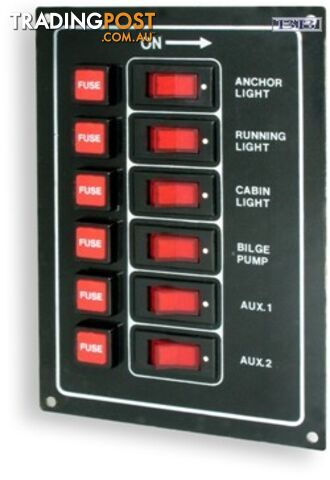 Vertical Illuminated 6 Switch Panel