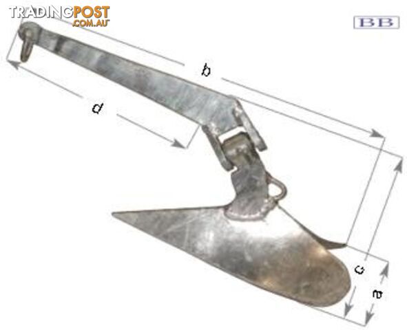 Heavy Duty Galvanised Plough Anchors 10lb to 100lb